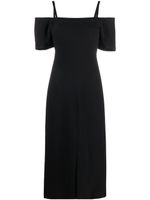 Victoria Beckham robe mi-longue à épaules dénudées - Noir