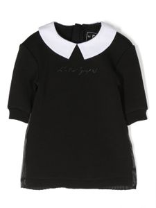 Karl Lagerfeld Kids robe à logo brodé - Noir