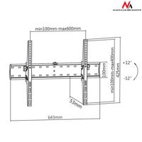 Muurbeugel TV PLASMA LCD 37-85" Wandsteun Maclean MC-668