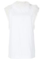 Dolce & Gabbana blouse bordée de plumes - Blanc