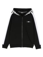 Dkny Kids hoodie zippé à logo imprimé - Noir