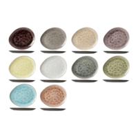 Cosy & Trendy Ontbijtbordjes / gebaksbordjes Streetfood - 10x - aardewerk - multi kleuren - 20 x 16