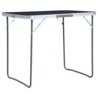 Campingtafel inklapbaar met metalen frame 80x60 cm grijs