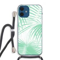 Palmbladeren: iPhone 12 Transparant Hoesje met koord