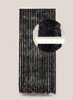 Degor Kattenstaart Vliegengordijn Effen Zwart 100 x 230 cm