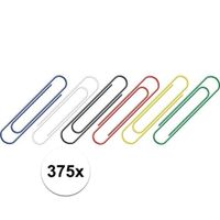 375 stuks handige gekleurde paperclips 375 - thumbnail
