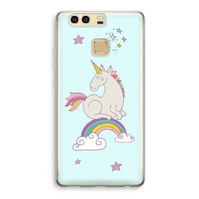Regenboog eenhoorn: Huawei P9 Transparant Hoesje
