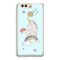 Regenboog eenhoorn: Huawei P9 Transparant Hoesje