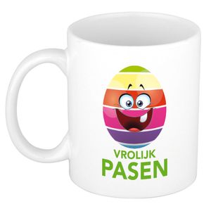 Vrolijk pasen smiley mok/ beker - Pasen mokken