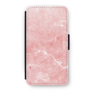 Roze marmer: iPhone X Flip Hoesje