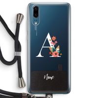 Pink Bouquet: Huawei P20 Transparant Hoesje met koord