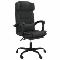 vidaXL Kantoorstoel verstelbaar kunstleer zwart - thumbnail