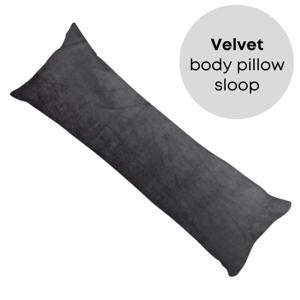 PandaHug Velvet Body Pillow Kussensloop Zwart (45x145 cm)