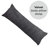 PandaHug Velvet Body Pillow Kussensloop Zwart (45x145 cm) - thumbnail