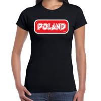 Verkleed T-shirt voor dames - Polen - zwart - supporter - themafeest
