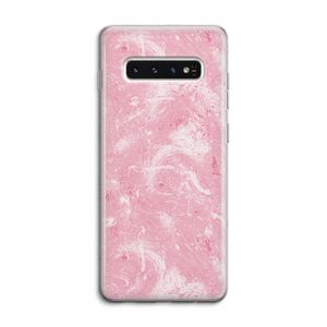 Abstract Painting Pink: Samsung Galaxy S10 4G Transparant Hoesje