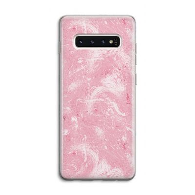 Abstract Painting Pink: Samsung Galaxy S10 4G Transparant Hoesje