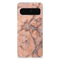 Google Pixel 8 Pro | TPU | Siliconen hoesje | Marmer Oranje
