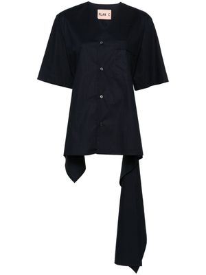 Plan C chemise en coton à manches courtes - Bleu