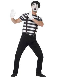 Mime artiest verkleedkostuum