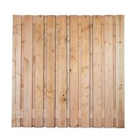 Minimale besteding! Douglas scherm 21 planks/16 mm geschaafd/onbehandeld/RVS geschroefd 180x180 cm Lima Betonschutting Constructie Gardenlux - Gardenlux