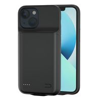 Lunso - iPhone 14 hoes - Oplaadcase - 6800 mAh - Zwart