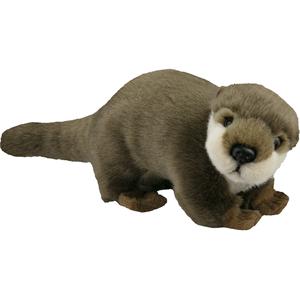 Nature Planet Pluche otter knuffel dier/beest - bruin - 28 cm - Rivier otters knuffels