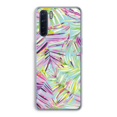 Tropical Palms Blue: Oppo A91 Transparant Hoesje