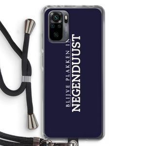 Blijve plakken in Negenduust: Xiaomi Redmi Note 10 Pro Transparant Hoesje met koord