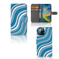 Apple iPhone 14 | Telefoon Hoesje | Waves Blue | Portemonnee hoesje