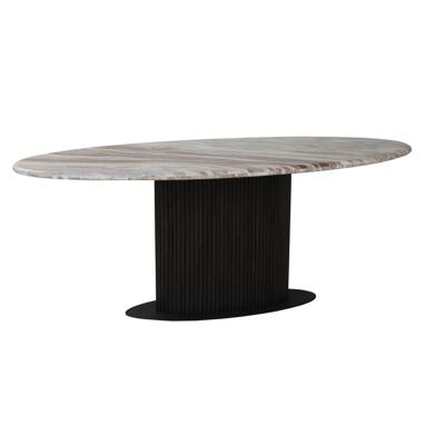 Eettafel Rasford donkerbruin ovaal