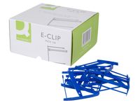 Q-CONNECT archiefbinder E-clip, doos van 100 stuks, blauw