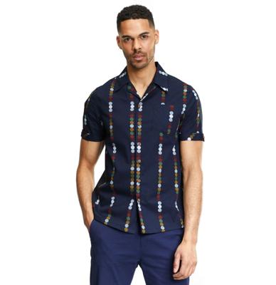 Collectif Oscar Shirt Tonal Beads Blue -M