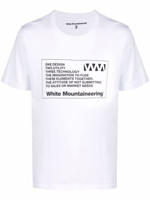 White Mountaineering t-shirt à imprimé graphique - Blanc