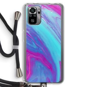 Zweverige regenboog: Xiaomi Redmi Note 10S Transparant Hoesje met koord