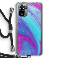 Zweverige regenboog: Xiaomi Redmi Note 10S Transparant Hoesje met koord