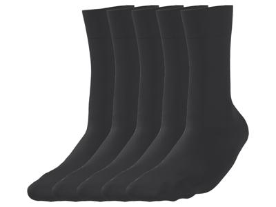 esmara Men 5 Paar heren sokken (Zwart, 39-42)