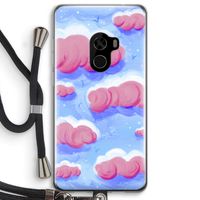 Roze wolken met vogels: Xiaomi Mi Mix 2 Transparant Hoesje met koord