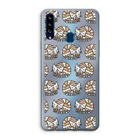 Slapende poes: Samsung Galaxy A20s Transparant Hoesje