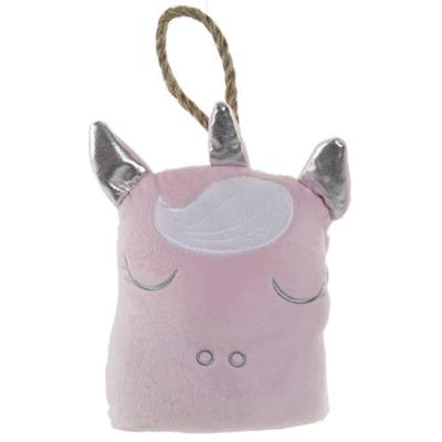 Items Deurstopper kinderkamer - 1 kilo - Unicorn/eenhoorn stijl - roze - 16 x 21 cm