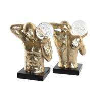 Bokstöd DKD Home Decor Hars Mannen Modern (31 x 10 x 19,3 cm)