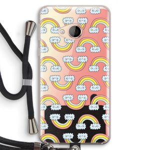 Regenboog: HTC U Play Transparant Hoesje met koord