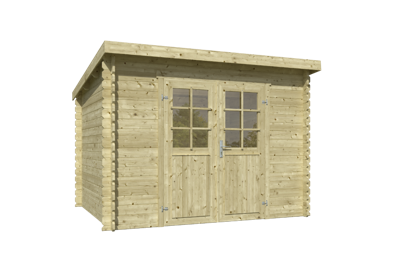 Blokhut Nadia 275x230 Olijfgroen Geimpregneerd - Outdoor life