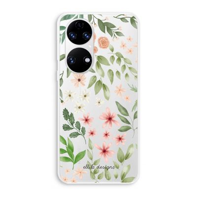 Botanical sweet flower heaven: Huawei P50 Transparant Hoesje