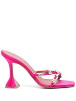Amina Muaddi mules Lily 115 mm en cuir - Rose