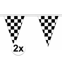 2x stuks Finish slingers met puntvlaggetjes van 5 meter   -