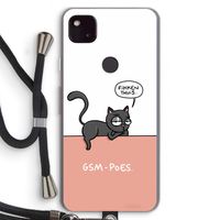 GSM poes: Pixel 4a 5G Transparant Hoesje met koord
