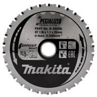 Makita Cirkelzaagblad voor Staal | Efficut | Ø 136mm Asgat 20mm 30T - B-69266 Makita Cirkelzaagblad voor Staal | Efficut | Ø 136mm Asgat 20mm 30T - B-69266