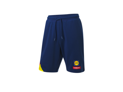 CRIVIT Korte heren broek Lidl-Trek 2025 (marine/rood/geel, S)