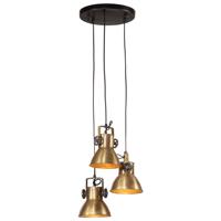 VidaXL Hanglamp 25 w e27 30x30x100 cm antiek messingkleurig
